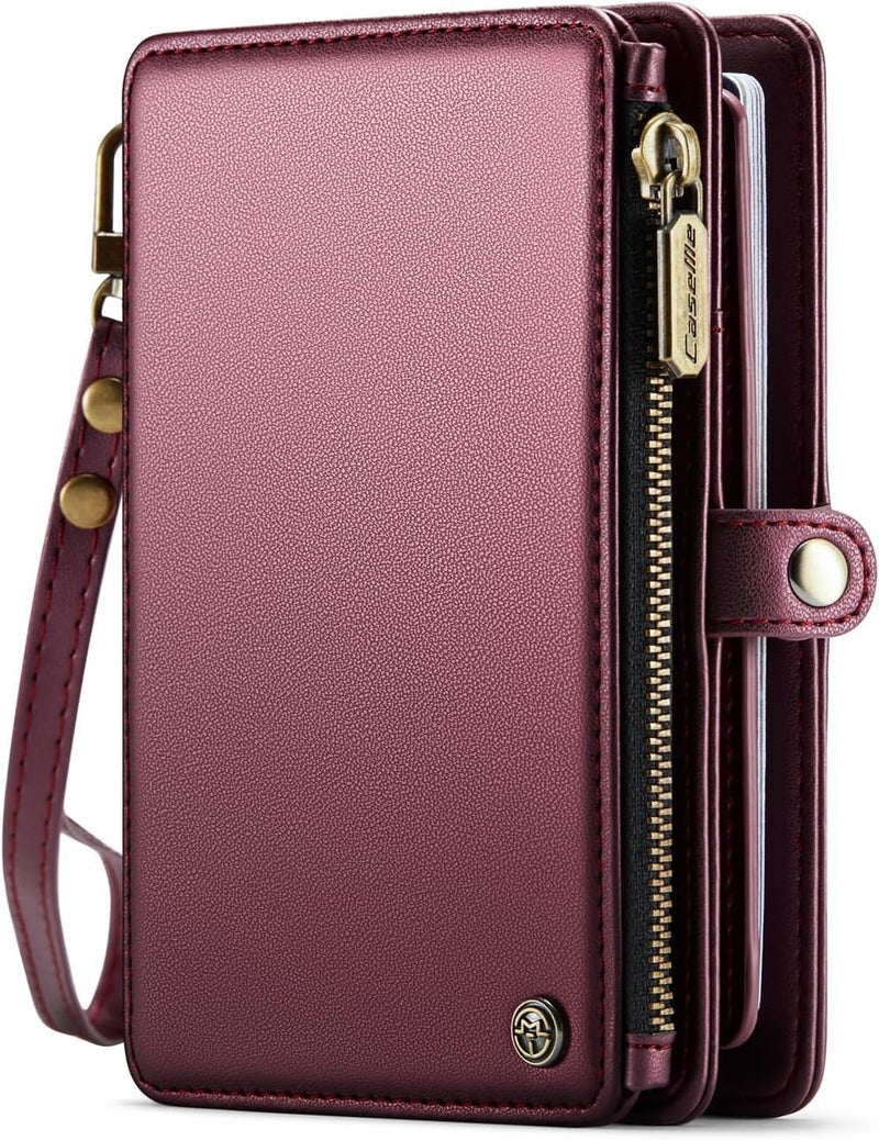 ASAPDOS Passport Holder Wallet Case Wallet for Men Women Wine Red - Image 1